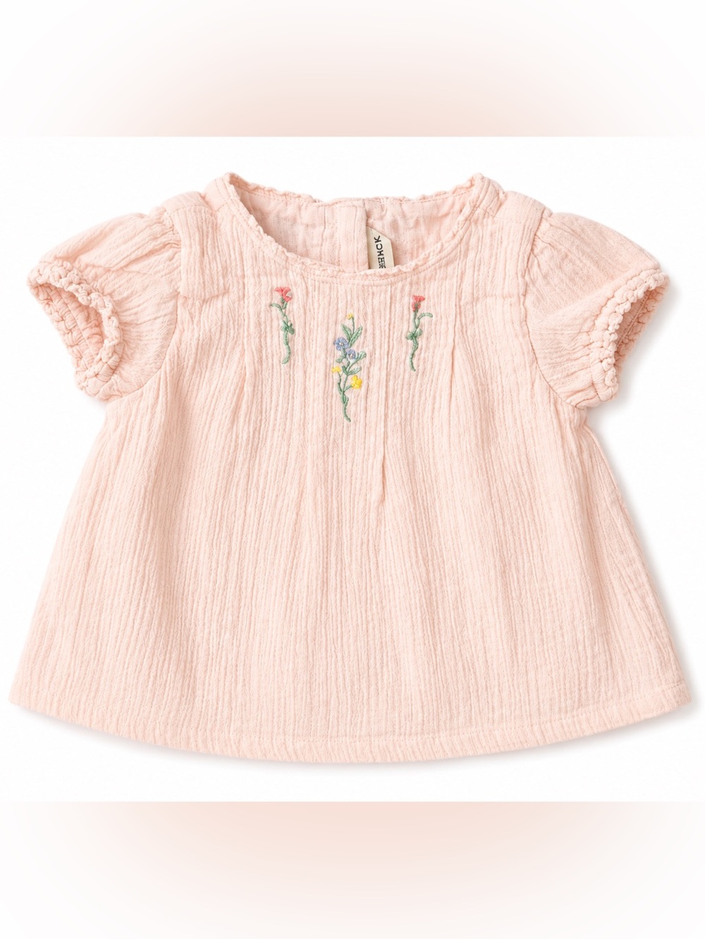 Janie and Jack Baby Girl Pink Floral Embroidered Top 0-3M